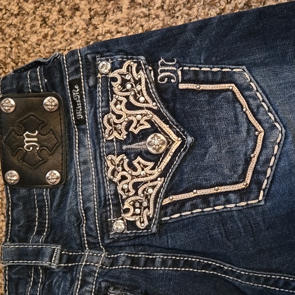 Miss Me Boot Cut Jeans Size 28 Signature Rise - Picture 3 of 5